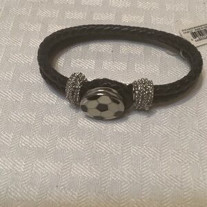 GANZ Black Leather Bracelet